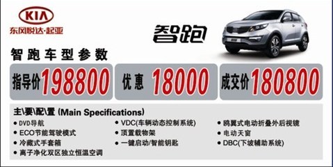 常州万事达起亚智跑限时钜惠，最高享1.8万元让利